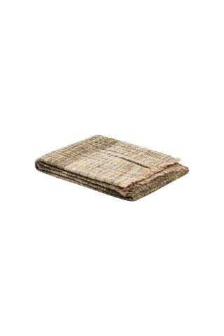 Plaid en laine Filigrana - Beige et marron - 130 x 180 cm
