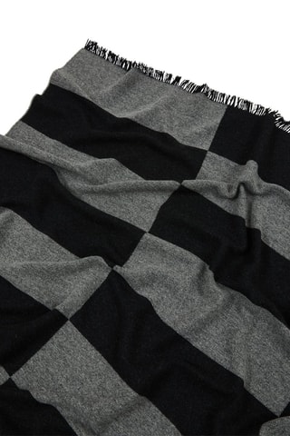 Plaid en laine Prague - Gris et noir - 130 x 195 cm