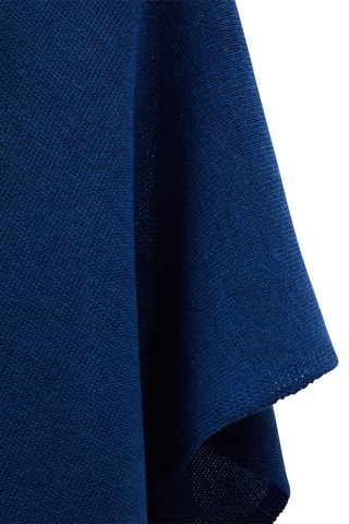 Merinowollen Poncho Asia - Blauw