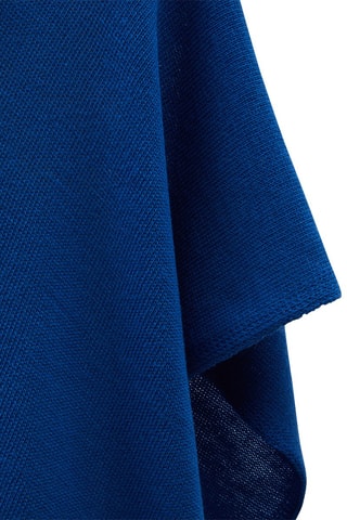 Merinowollen Poncho Asia - Blauw
