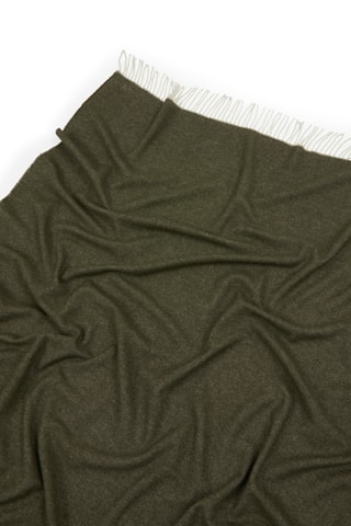 Wollen Plaid Ef Cashwool DF - Donkergroen 130 x 180 cm