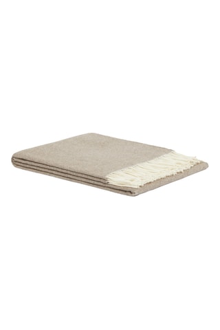 Wollen en Kasjmier Plaid Dolomiti - Donkerbruin - 130 x 180 cm