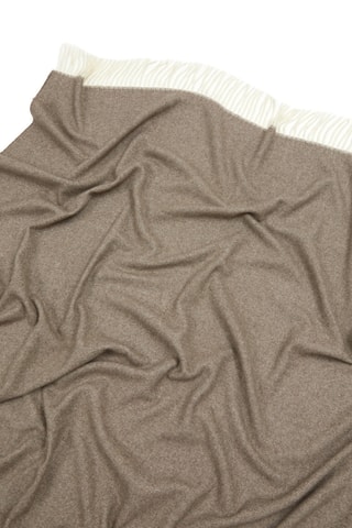 Wollen en Kasjmier Plaid Dolomiti - Donkerbruin - 130 x 180 cm