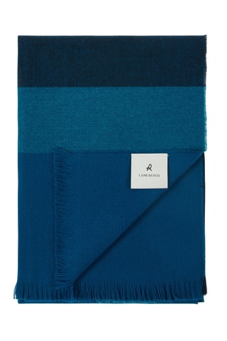 Merinowollen Plaid Greta - Pauwblauw - 130 x 180 cm 