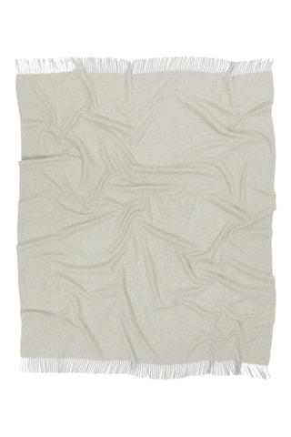 Merinoswollen en Kasjmier Plaid Cassiopea - Ecru - 130 x 180 cm