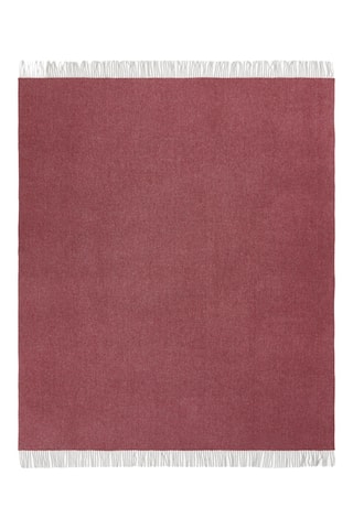 Merinoswollen en Kasjmier Plaid Cassiopea - Bordeauxrood - 130 x 180 cm