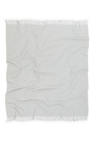 Merinoswollen en Kasjmier Plaid Cassiopea - Wit - 130 x 180 cm