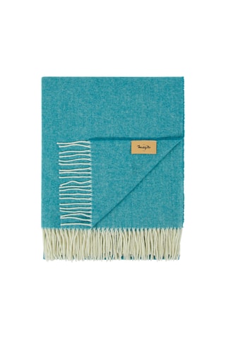 Wollen Plaid Ef Cashwool - Pauwblauw - 130 x 180 cm