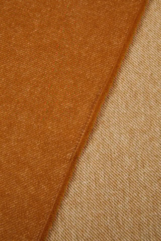Wollen Plaid Ef Cashwool DF - Wit en Camel - 130 x 180 cm