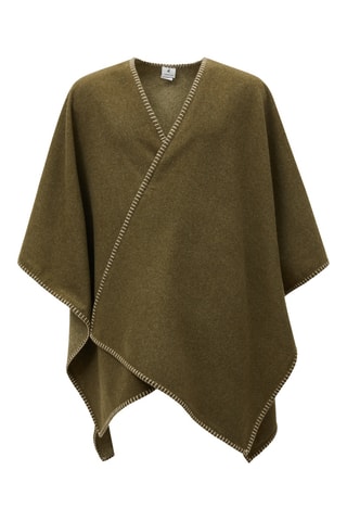 Wollen Poncho Margot - Kaki