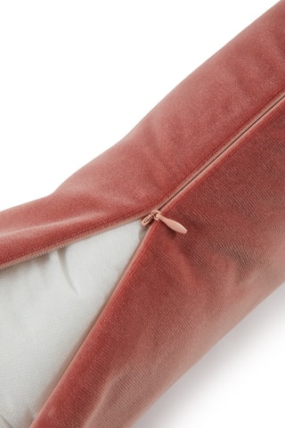 Coussin en velours Riva - Rouge - 30 x 50 cm