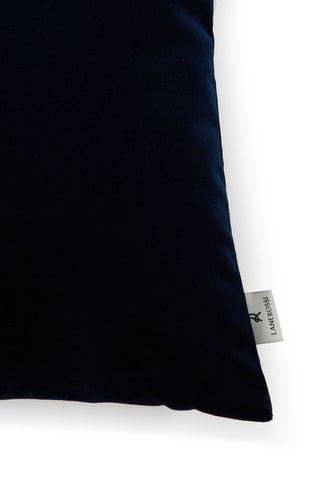Coussin en velours Riva - Bleu nuit - 30 x 50 cm