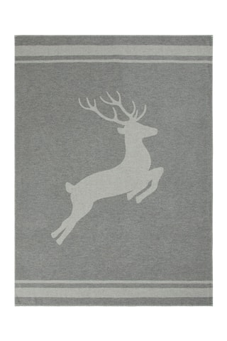 Wollen Plaid Yves - Gemêleerd Grijs - 130 x 190 cm