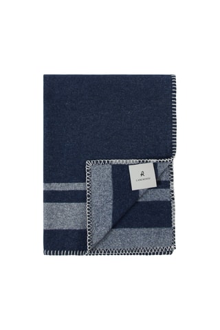 Wollen Plaid Yves - Marineblauw - 130 x 190 cm