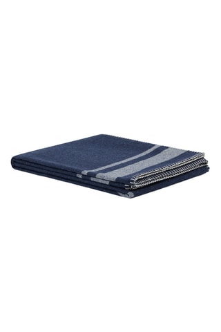 Wollen Plaid Yves - Marineblauw - 130 x 190 cm