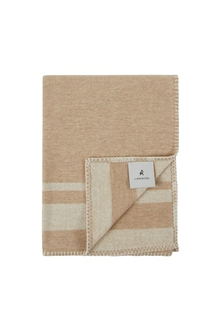 Plaid en laine Yves - Beige chiné - 130 x 190 cm