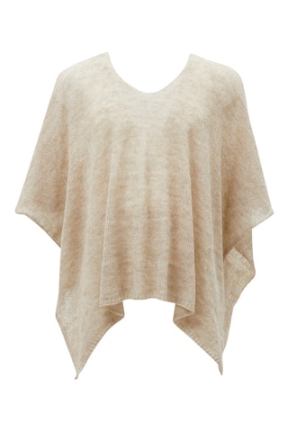 Poncho Milena - Gemêleerd Beige