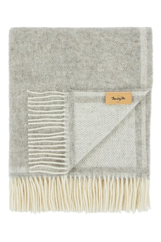 Scheerwollen Plaid Solid - Gemêleerd Grijs - 130 x 170 cm