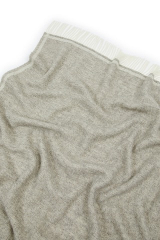 Scheerwollen Plaid Solid - Gemêleerd Grijs - 130 x 170 cm