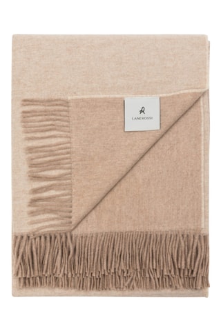 Plaid réversible en mérinos Ulisse - Beige - 130 x 180 cm
