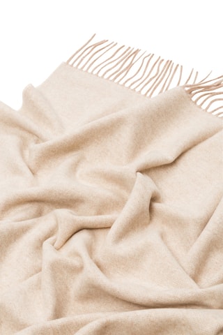 Plaid réversible en mérinos Ulisse - Beige - 130 x 180 cm