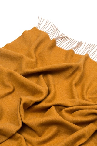 Merinowollen Dubbelzijdige Plaid Ulisse - Mosterdgeel - 130 x 180 cm