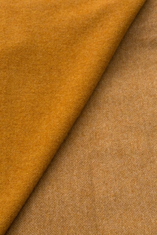 Merinowollen Dubbelzijdige Plaid Ulisse - Mosterdgeel - 130 x 180 cm