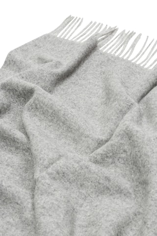 Merinowollen Dubbelzijdige Plaid Ulisse - Gemêleerd Lichtgrijs - 130 x 180 cm