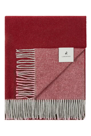 Plaid réversible en mérinos Ulisse - Bordeaux - 130 x 180 cm