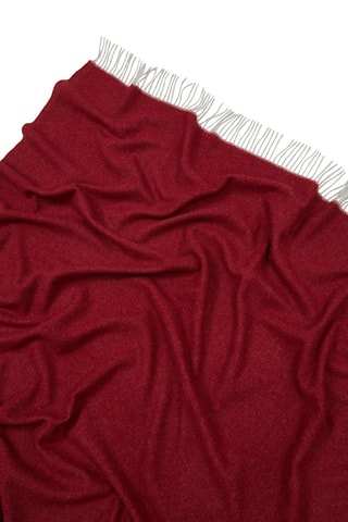 Plaid réversible en mérinos Ulisse - Bordeaux - 130 x 180 cm