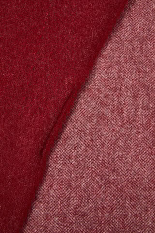 Plaid réversible en mérinos Ulisse - Bordeaux - 130 x 180 cm