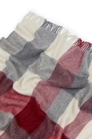 Plaid en laine Iseo Check - Rouge - 130 x 170 cm