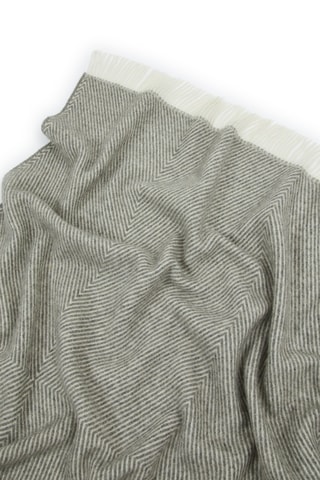 Plaid en laine vierge Rombo - Gris chiné - 130 c 170 cm