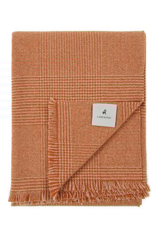 Wollen Plaid Mouline - Oranje - 140 x 190 cm