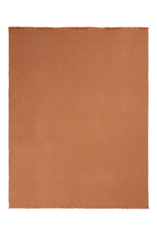 Wollen Plaid Mouline - Oranje - 140 x 190 cm