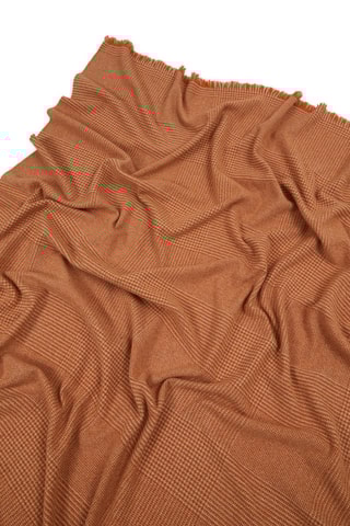 Wollen Plaid Mouline - Oranje - 140 x 190 cm