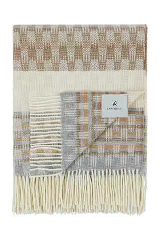 Merinowollen Plaid Fiara - Beige - 130 x 190 cm