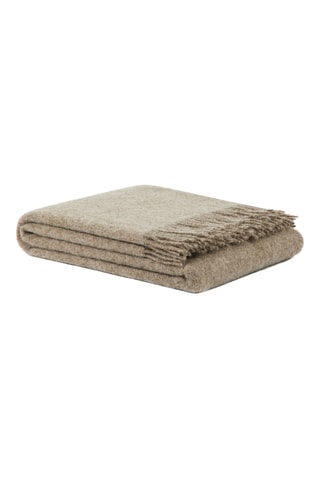 Wollen Plaid Unito - Beige - 130 x 170 cm