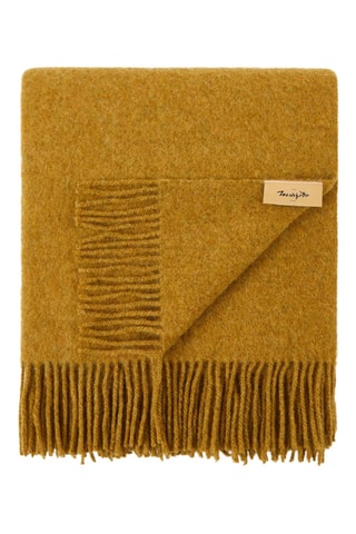 Scheerwollen Plaid Unito - Mosterdgeel - 130 x 170 cm