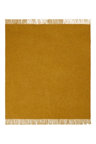 Scheerwollen Plaid Unito - Mosterdgeel - 130 x 170 cm