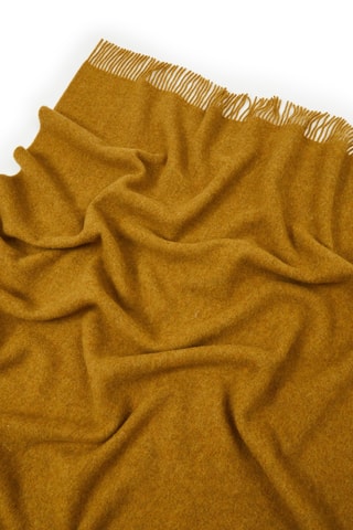 Scheerwollen Plaid Unito - Mosterdgeel - 130 x 170 cm