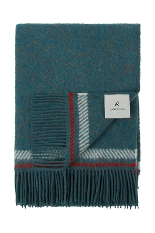 Scheerwollen Plaid Halifax - Donkergroen 130 x 200 cm