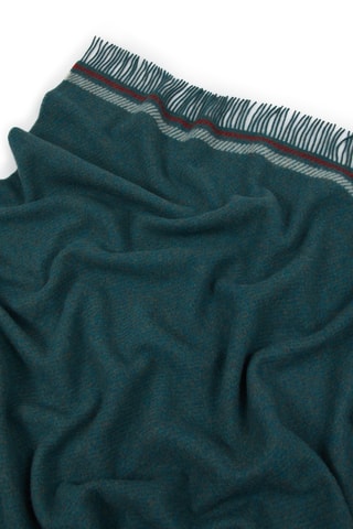 Scheerwollen Plaid Halifax - Donkergroen 130 x 200 cm