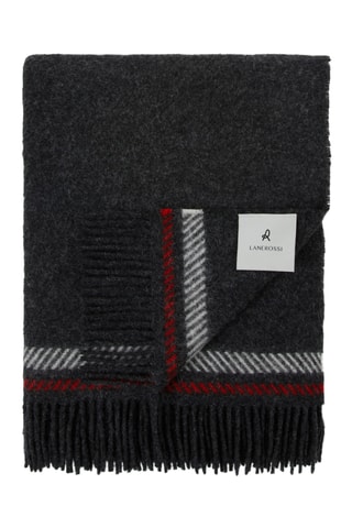 Scheerwollen Plaid Halifax - Antraciet - 130 x 200 cm