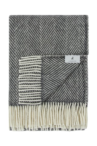 Wollen Plaid Edinburgh - Antraciet - 130 x 200 cm