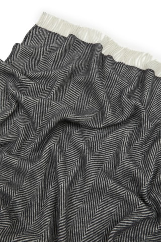 Wollen Plaid Edinburgh - Antraciet - 130 x 200 cm