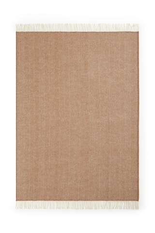 Wollen Plaid Edinburgh - Camel - 130 x 200 cm