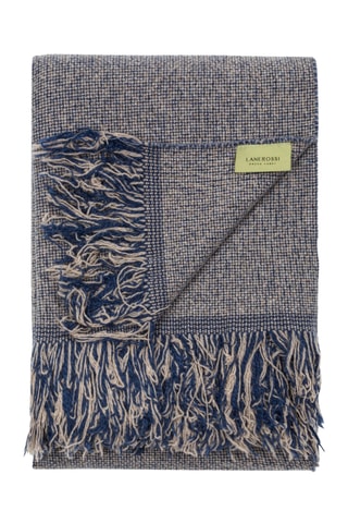 Wollen Plaid Intreccio - Marineblauw - 130 x 200 cm