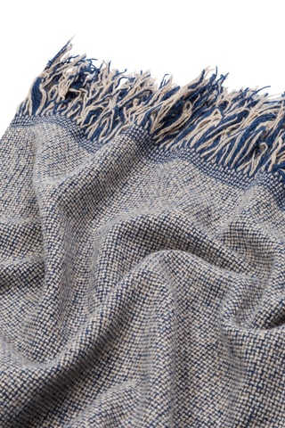 Wollen Plaid Intreccio - Marineblauw - 130 x 200 cm