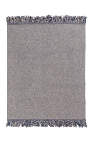 Wollen Plaid Intreccio - Marineblauw - 130 x 200 cm